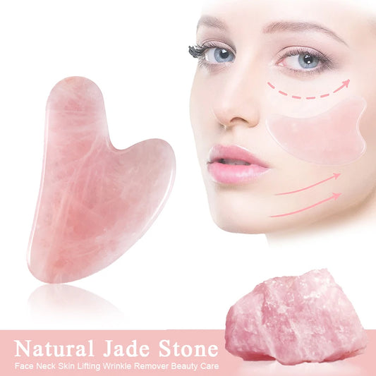 Natural Gua Sha Scraper for Face & Neck Skin Lifting and Massage Tool