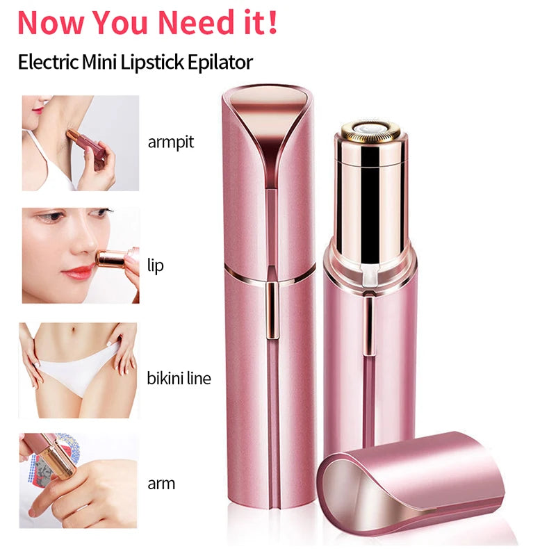 Mini Electric Eyebrow Trimmer & Facial Hair Removal Razor for Women