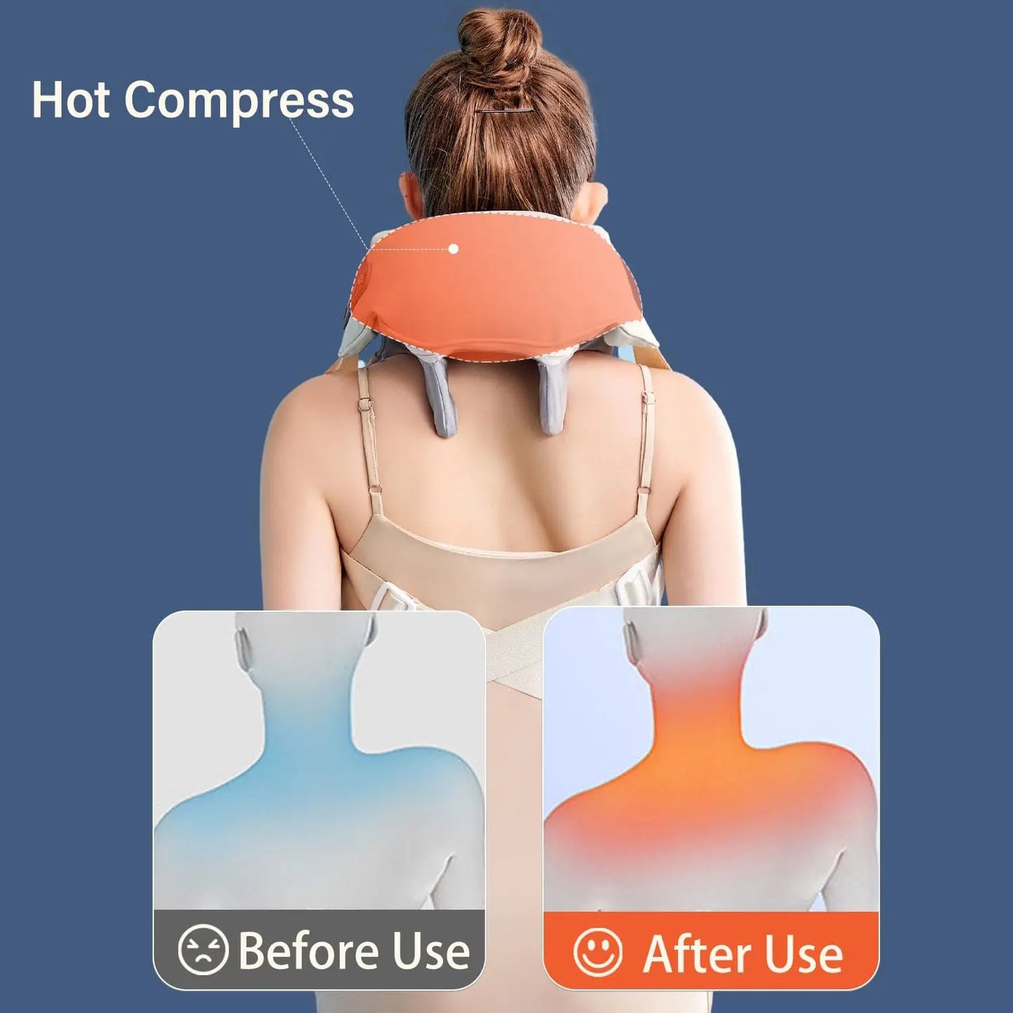 Electric Neck & Shoulder Massager with Heat for Pain Relief