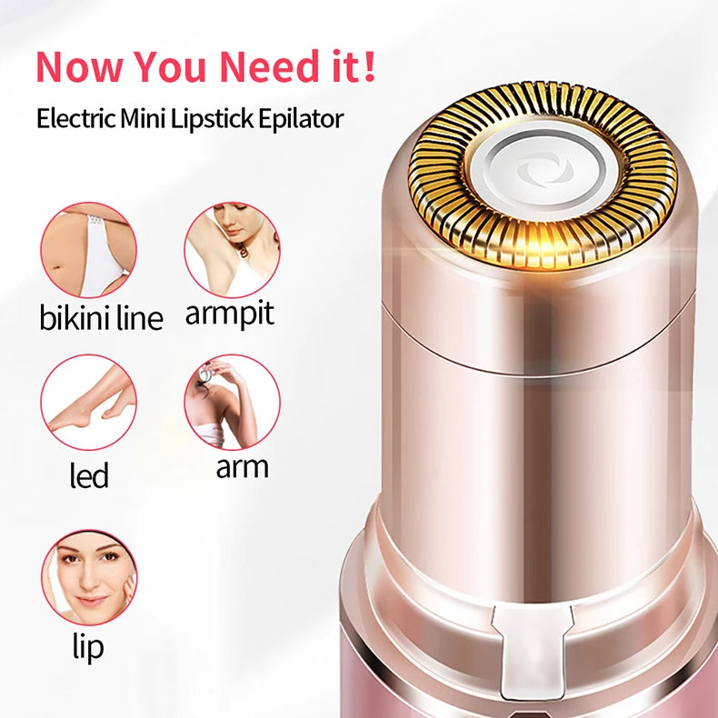 Mini Electric Eyebrow Trimmer & Facial Hair Removal Razor for Women