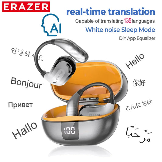 ERAZER XT66pro Wireless 5.4 Earphones with AI Translator & Mic